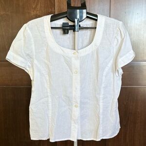 Jones New York White Button Down Shirt